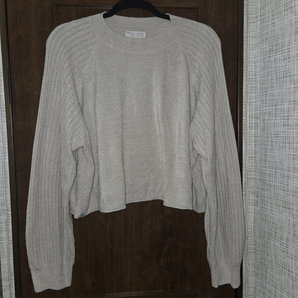 Barefoot Dreams CozyChic Ultra Lite Mock Neck Crop Sweatshirt